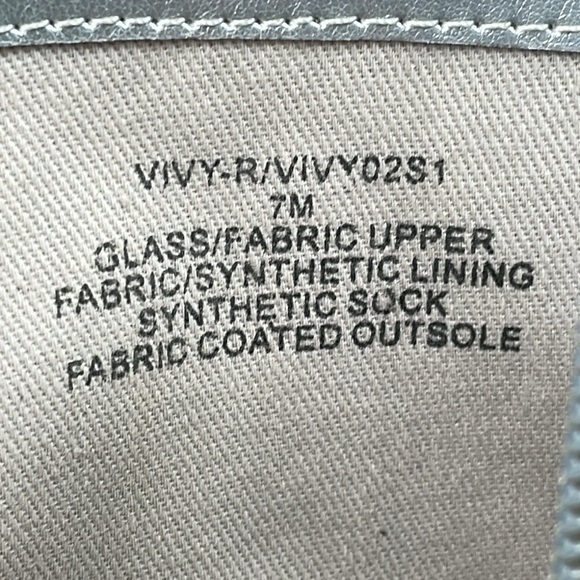 Steve Madden Vivy Ankle Boots Sparkle Rhinestone Flared Heel Silver Sz 7 - Picture 14 of 17